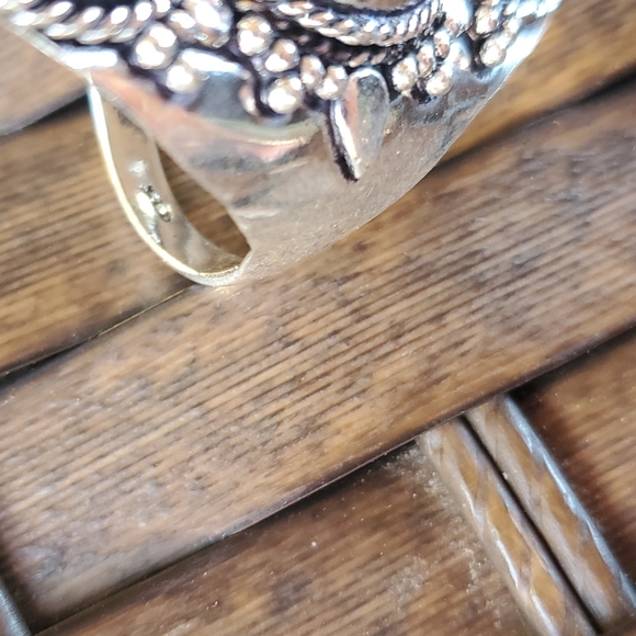 New Labradorite & Tsavorite 925 Silver Statement Ring. - Picture 14 of 16